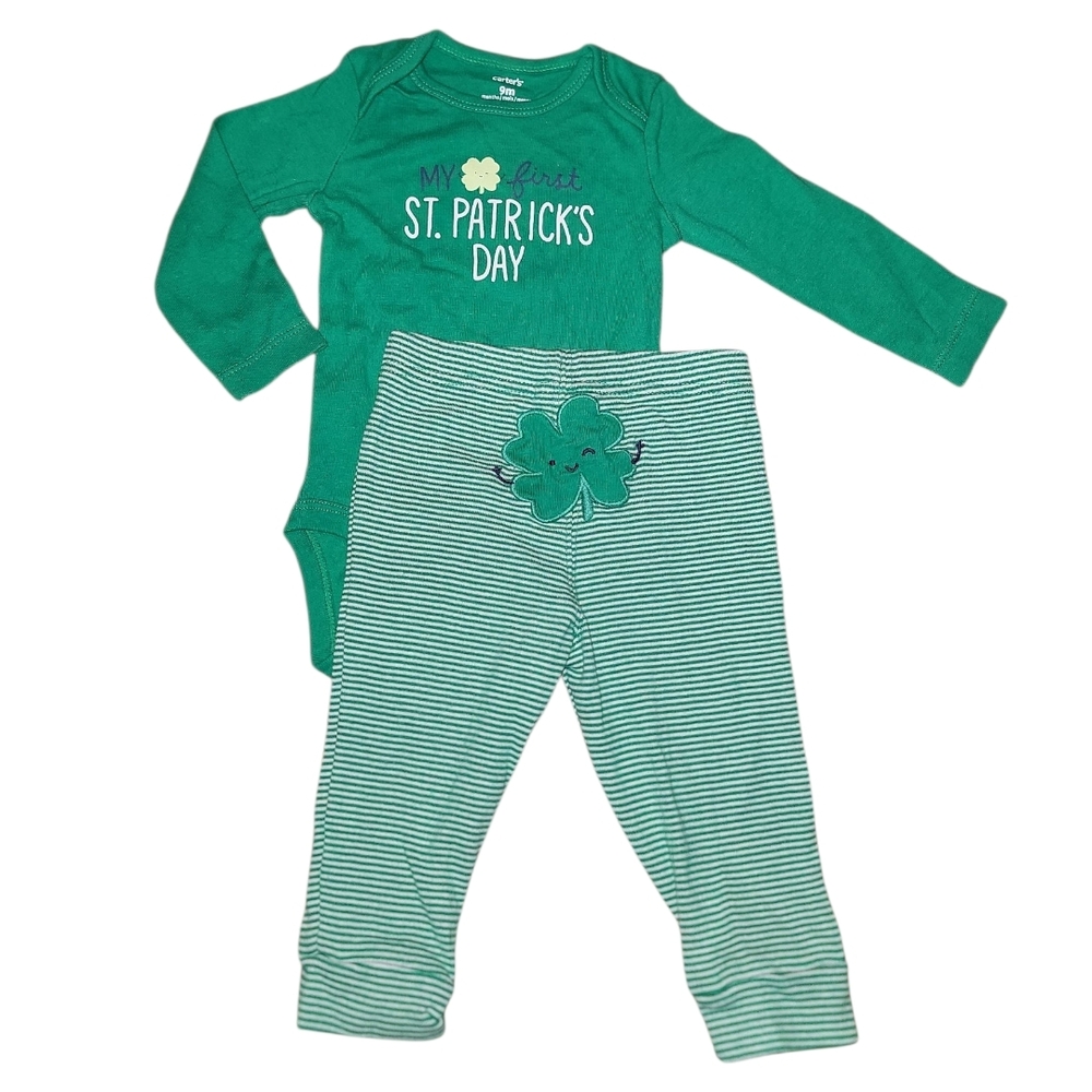 Carter's Green St. Patrick's Day Kids Matching Set